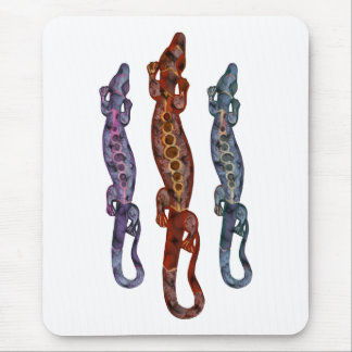 BALI lizard red violet blue Mouse Pad