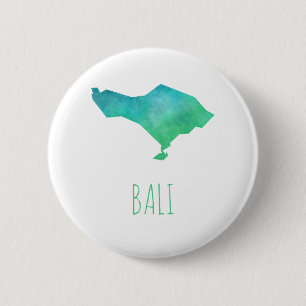Bali Map 6 Cm Round Badge