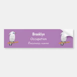 Bali Myna tropical exotic bird Bumper Sticker