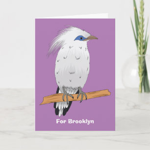 Bali Myna tropical exotic bird Card