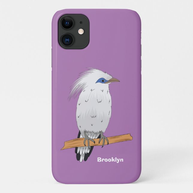 Bali Myna tropical exotic bird  Case-Mate iPhone Case (Back)