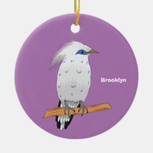 Bali Myna tropical exotic bird Ceramic Ornament