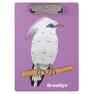 Bali Myna tropical exotic bird Clipboard
