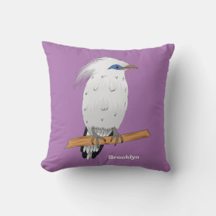 Bali Myna tropical exotic bird Cushion