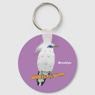 Bali Myna tropical exotic bird Key Ring