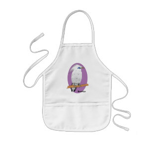 Bali Myna tropical exotic bird  Kids Apron