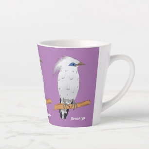 Bali Myna tropical exotic bird Latte Mug