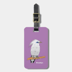 Bali Myna tropical exotic bird Luggage Tag