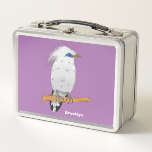 Bali Myna tropical exotic bird Metal Lunch Box