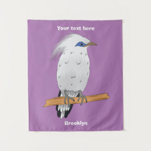 Bali Myna tropical exotic bird Tapestry