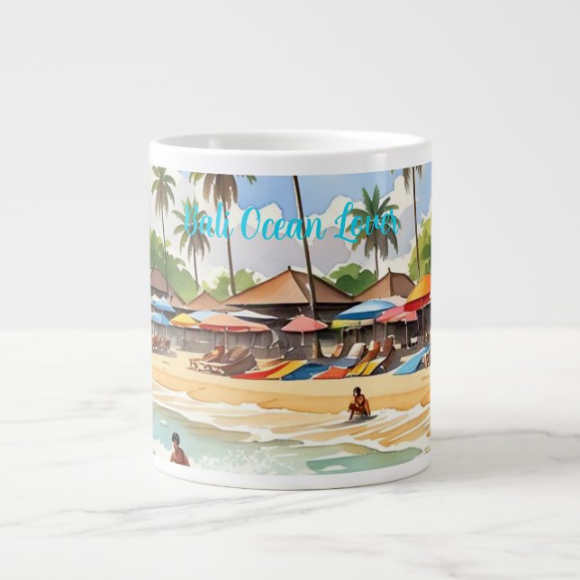 Bali Ocean Lover Large Coffee Mug (Front)