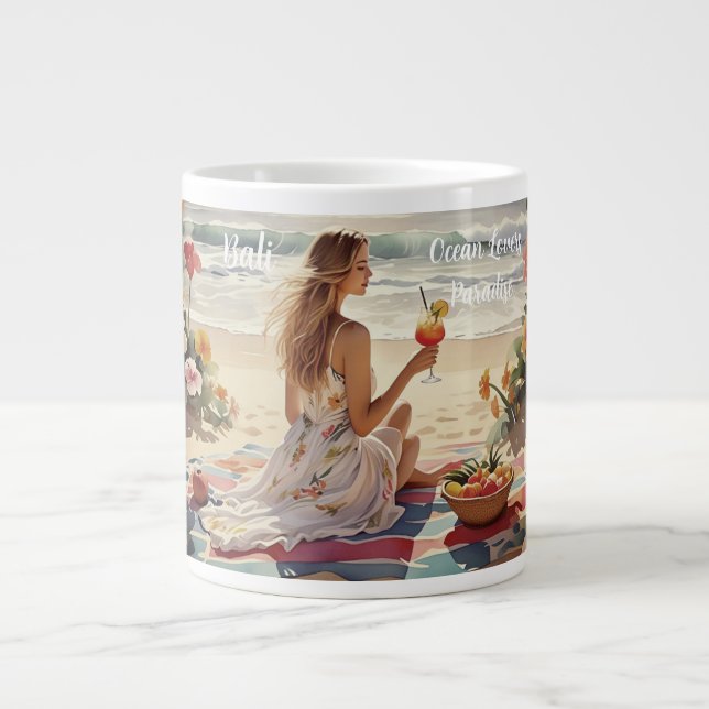 Bali, Ocean Lovers Paradise Large Coffee Mug (Front)