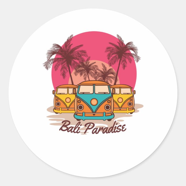 Bali Paradise Classic Round Sticker (Front)