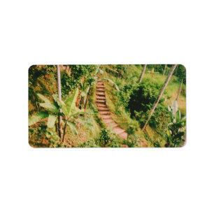 Bali rainforest Stairway Label