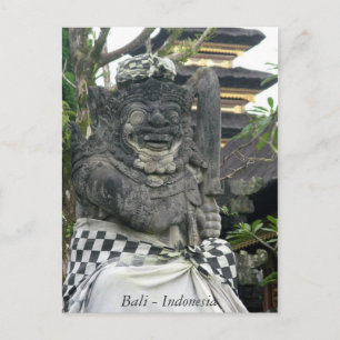 Bali Statue Indonesia Postcard