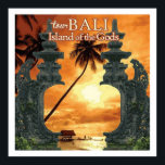 Bali Sunset Art Deco Vintage Travel Advertising Poster<br><div class="desc">Reproduction print of original travel poster promoting tourism to Bali Indonesia featuring the stunning sunset design, restored digitally at artist's discretion. Perfect for your home wall decor. Frame it and this would make a beautiful retro style room decoration in a bar, cafe, restaurant, home theatre, office or den. From extra...</div>