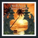 Bali Sunset Art Deco Vintage Travel Advertising Poster<br><div class="desc">Reproduction print of original travel poster promoting tourism to Bali Indonesia featuring the stunning sunset design, restored digitally at artist's discretion. Perfect for your home wall decor. Frame it and this would make a beautiful retro style room decoration in a bar, cafe, restaurant, home theatre, office or den. From extra...</div>