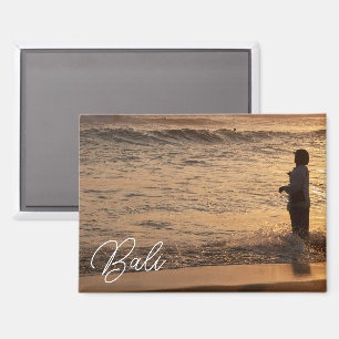 Bali Sunset Fisherman Fridge Magnet