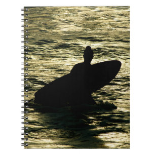 Bali Surfer Golden Hour Spiral Notebook