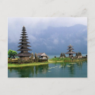 bali temple indonesia postcard