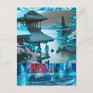 Bali Travel Postcard Art, Bali Skyline, Bali Indon
