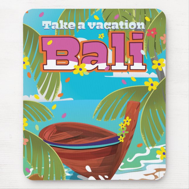 Bali Travel poster. Mouse Pad (Front)