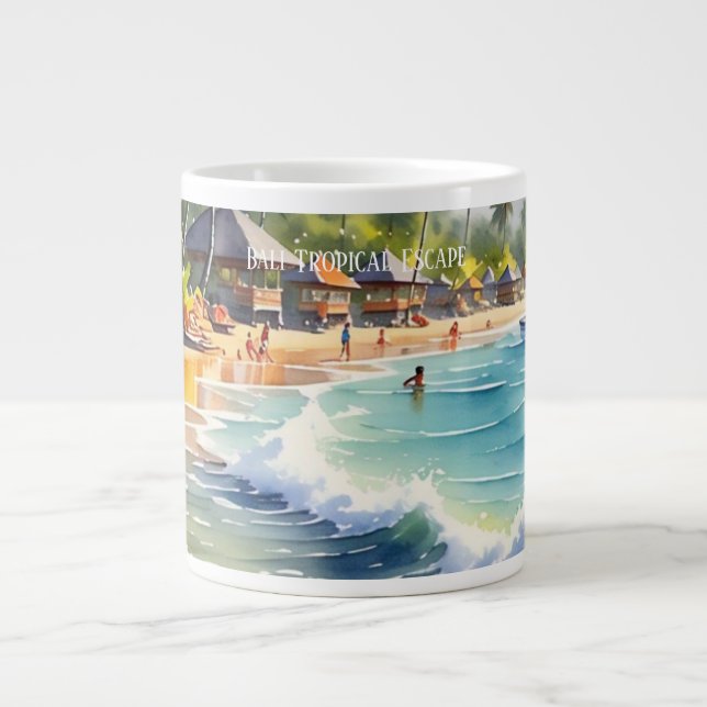 Bali Tropical Escape Large Coffee Mug (Front)