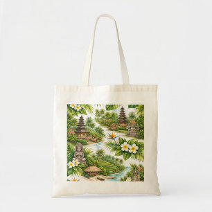 Bali Tropical Temple Paradise Tote Bag