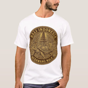Bali Turtle Pagoda Coin Motif T-Shirt