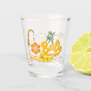 Bali Vacation Tropical Island Beach Matching Shot Glass