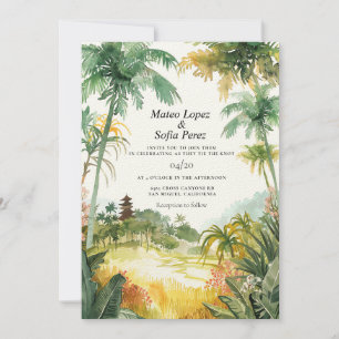 Bali Wedding Invite Tropical