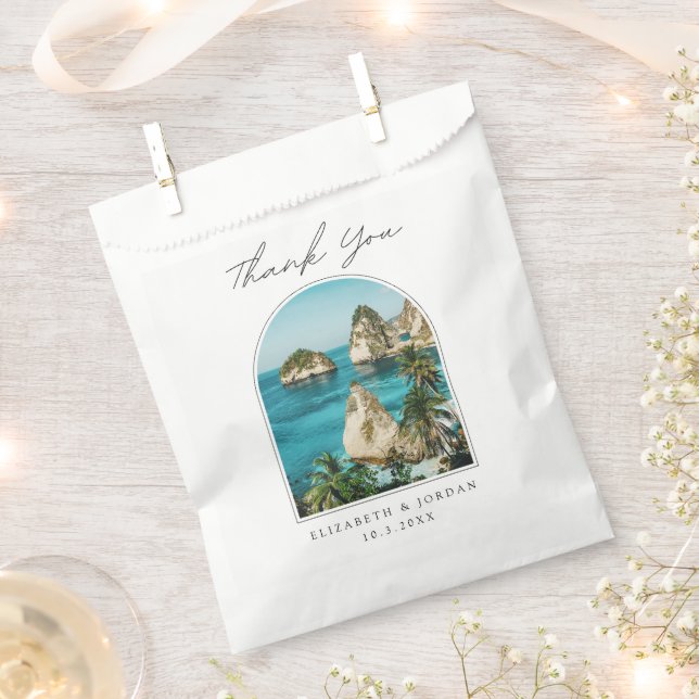 Bali Wedding Thank You Photo Favour Bag (Clipped)