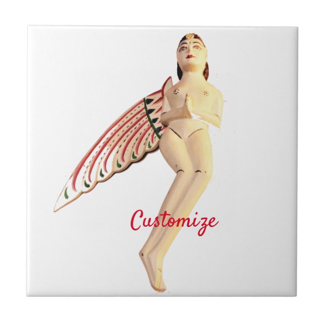 Bali Winged Goddess Thunder_Cove Ceramic Tile (Front)