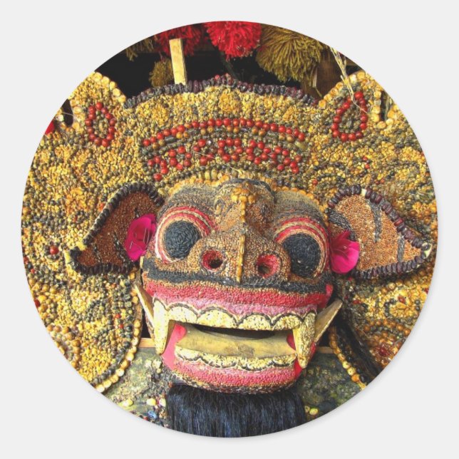 Balinese Barong 2 Classic Round Sticker (Front)