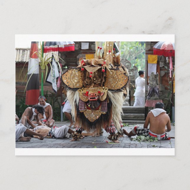 Balinese Barong dance performance Postcard (Front)