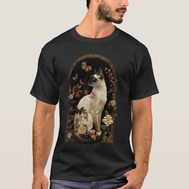 Balinese Cat Flower T-Shirt (Front)