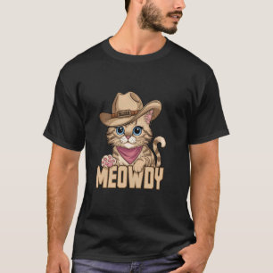 Balinese Cat Meowdy Cowboy Hat Bandanna T-Shirt