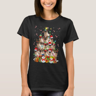 Balinese Cat Xmas Lighting Tree Santa Balinese Cat T-Shirt