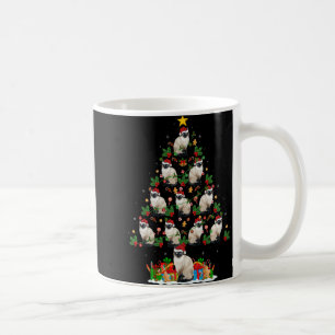Balinese Cat Xmas Tree Lights Santa Balinese Cat C Coffee Mug