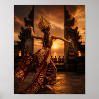 Balinese Dancer Art Poster