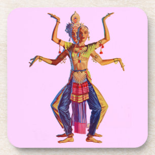 Balinese dancers print coaster