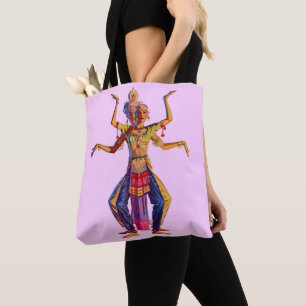 Balinese dancers print tote bag