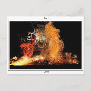 Balinese Fire Dancer Postcard