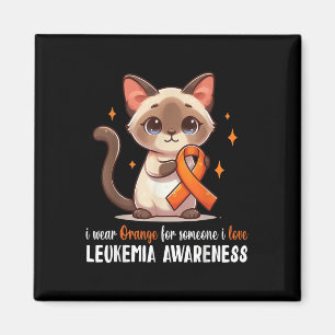 Balinese I Wear Orange For Someone I Love Leukaemi Magnet