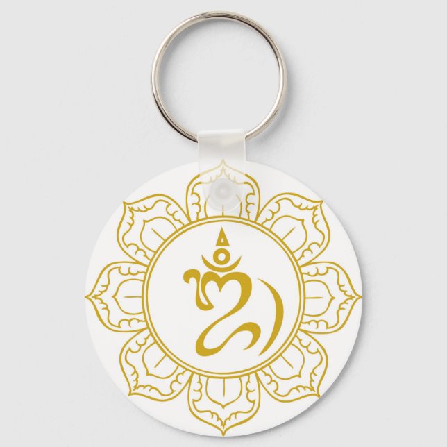 Balinese Om Keychain (Front)