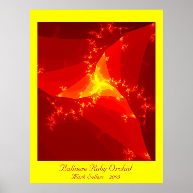 Balinese Ruby Orchid (yellow) Poster (Front)