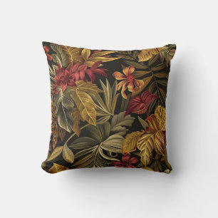 Balinese style exotic plants luxury vintage colour cushion