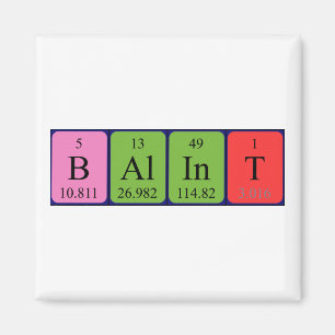 Bálint periodic table name magnet