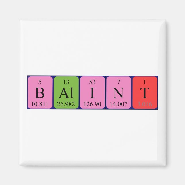 Bálint periodic table name magnet (Front)