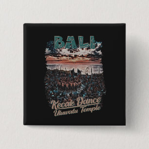 BALI's Uluwatu Temple 15 Cm Square Badge